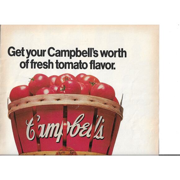Vintage Print Ad 1970 Campbell's Tomato Soup - Picture 2 of 3